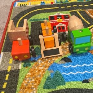 Wooden construction vehicles